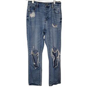 PACSUN Distressed‎ Light Wash MOM Jeans Womens Size 24